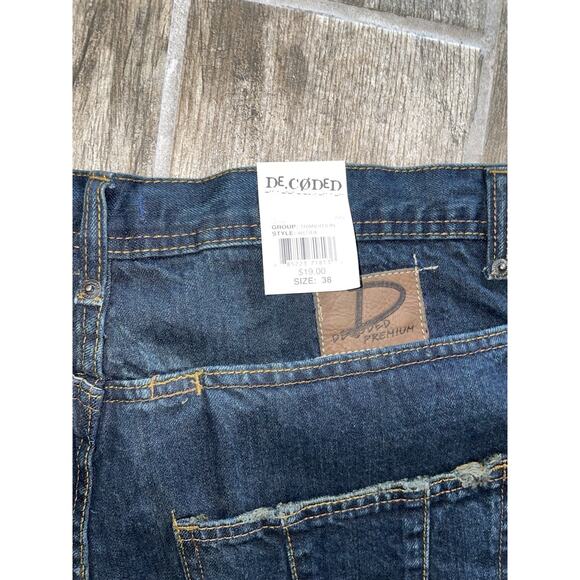Vintage Mens Y2K Baggy Denim Shorts Decoded 38 Skater Hip Hop NWT - Picture 5 of 7